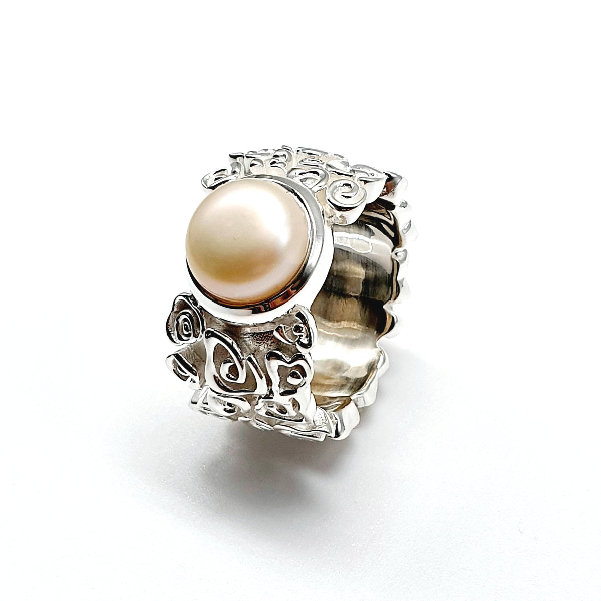 Fingerring Silber/Perle