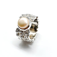 Fingerring Silber/Perle