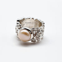 Fingerring Silber/Perle