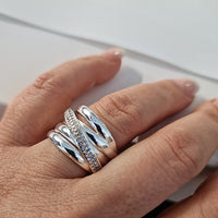 Fingerring Silber/Zirkonien