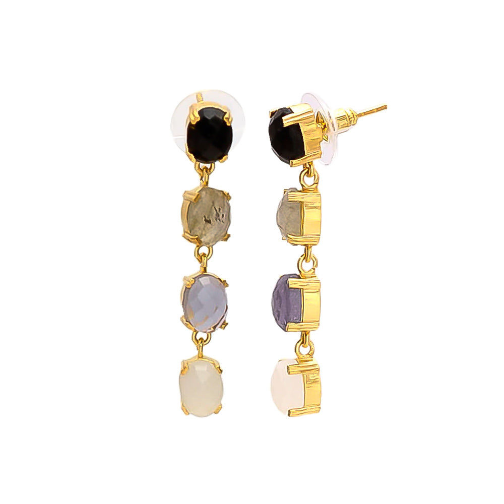 Ohrhänger Multicolor vergoldet