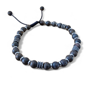 Stein-Shamballa-Armband Bronzit matt