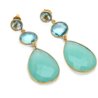 Ohrhänger Amazonit  vergoldet