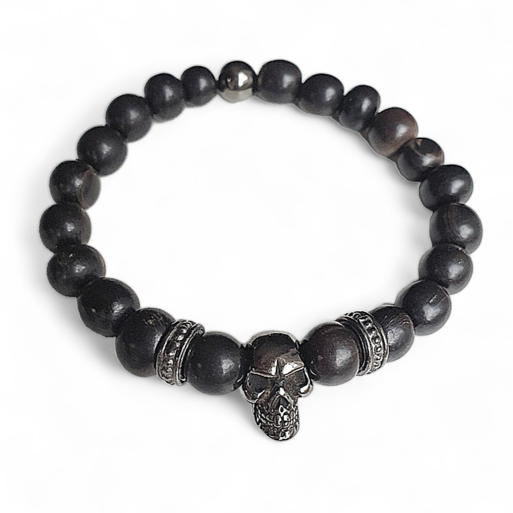 Steinarmband Totenkopf