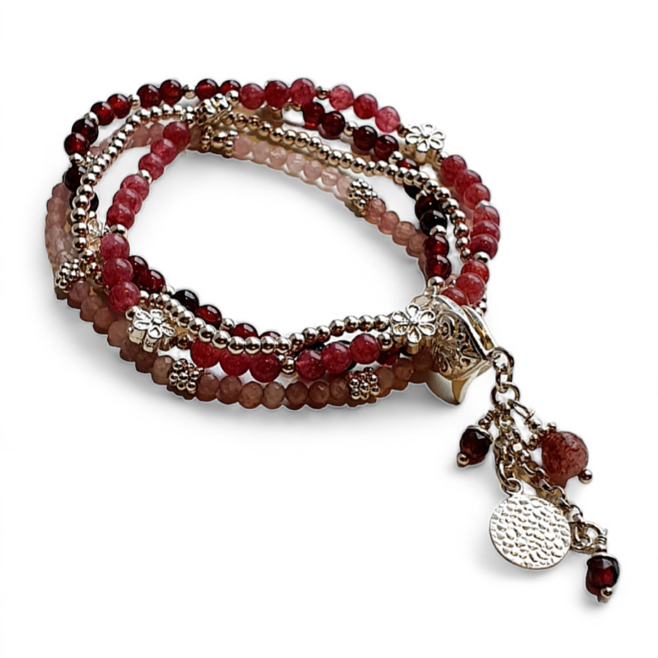 Armband-Set Silber/Steinmix