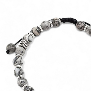 Stein-Shamballa-Armband Bronzit matt