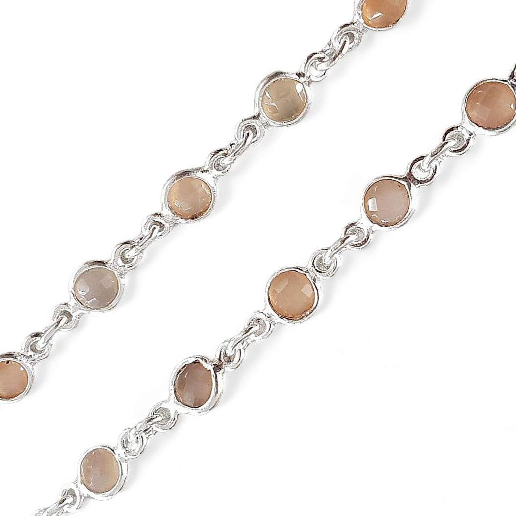 Fusskette Oranger Mondstein