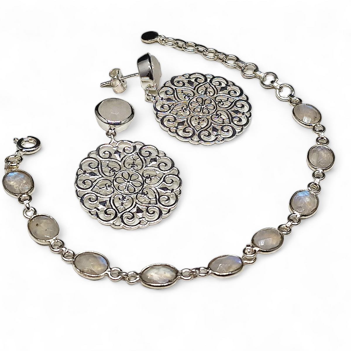 Schmuck-Set Mondstein