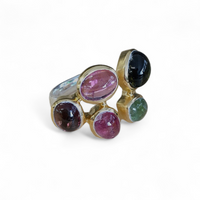Turmalin Ring silber/gold