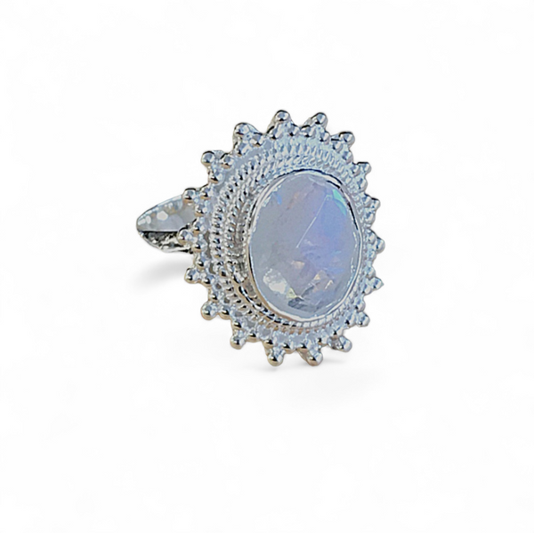 Moonstone finger ring