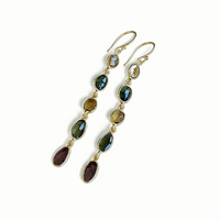 Ohrhänger Turmalin Gold/Silber