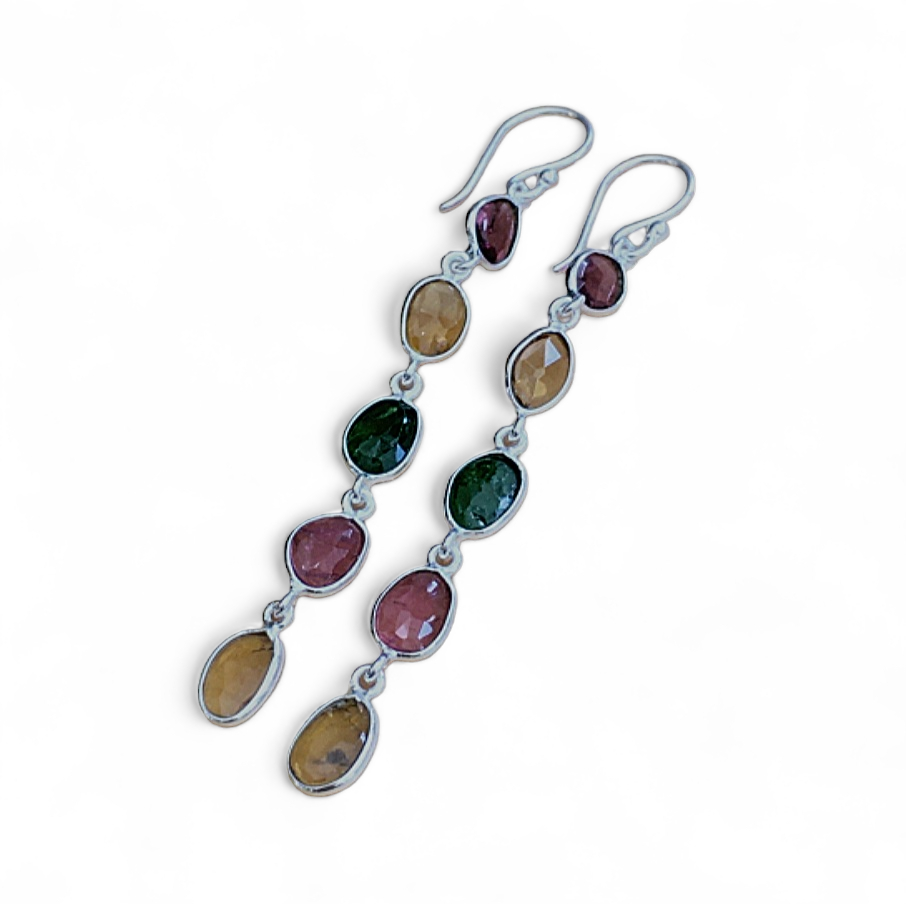 Ohrhänger Turmalin Gold/Silber