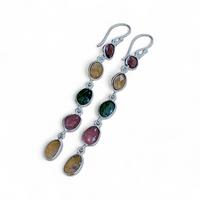 Ohrhänger Turmalin Gold/Silber