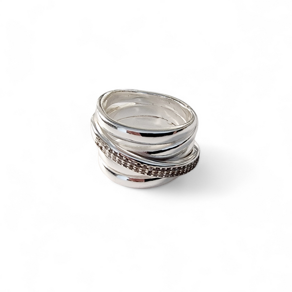 Fingerring Silber/Zirkonien