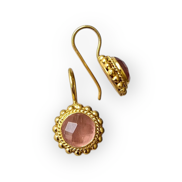 Ohrhänger Gold Rosenquarz
