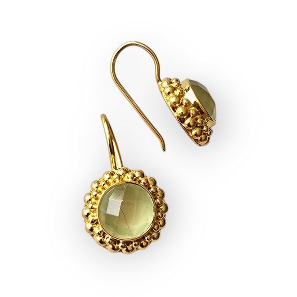 Ohrhänger Gold Prehnit