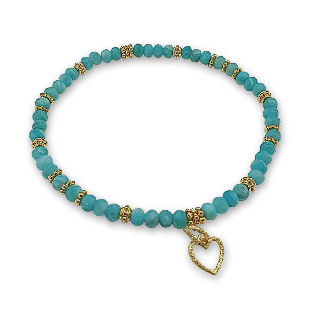 Armband Amazonit vergoldet