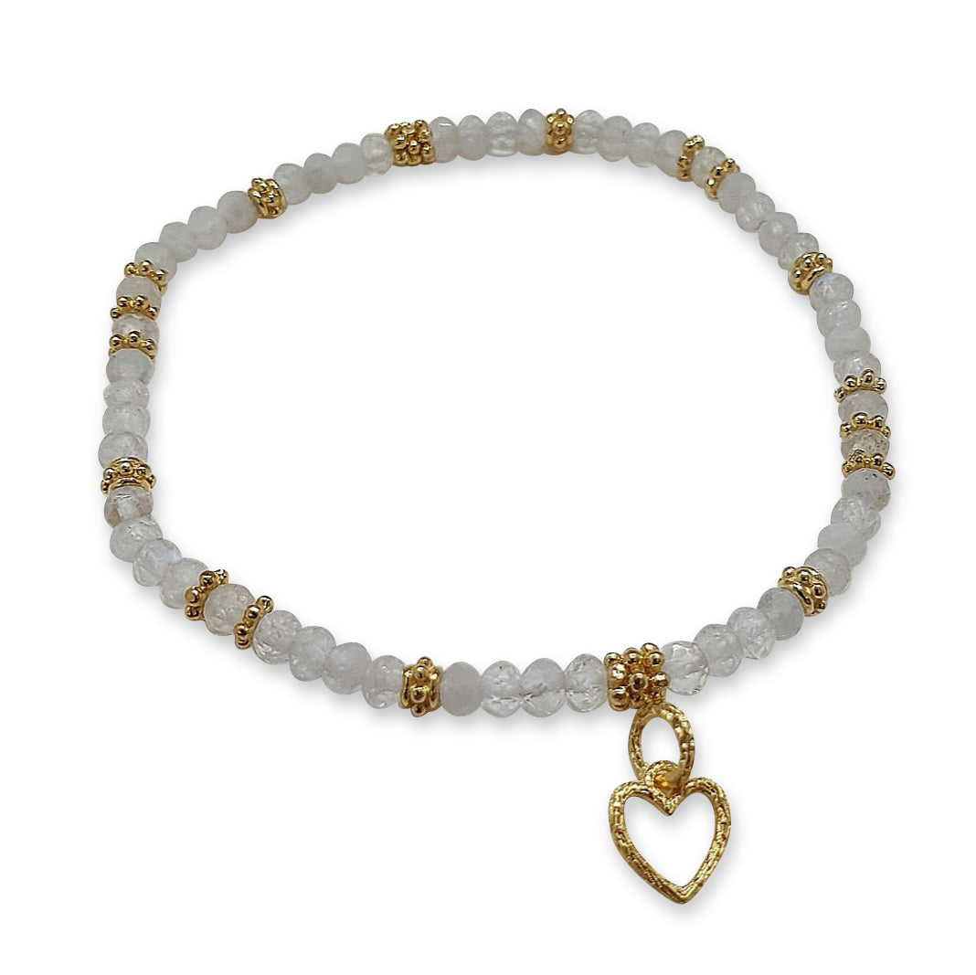 Armband Mondstein vergoldet