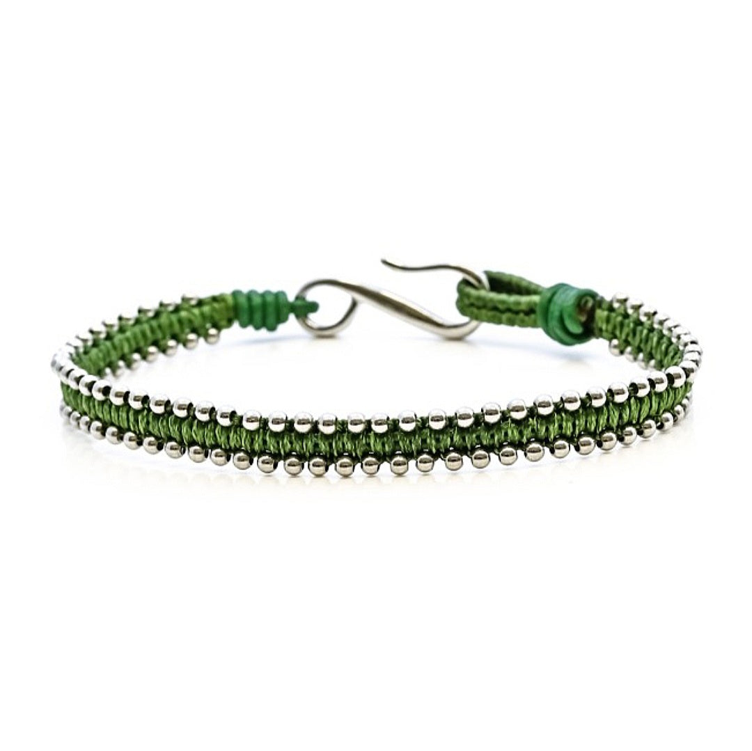 Herren Stahl/Textilband grün