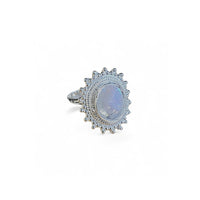 Moonstone finger ring