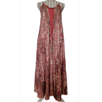 Seiden-Sommerkleid rot /gold