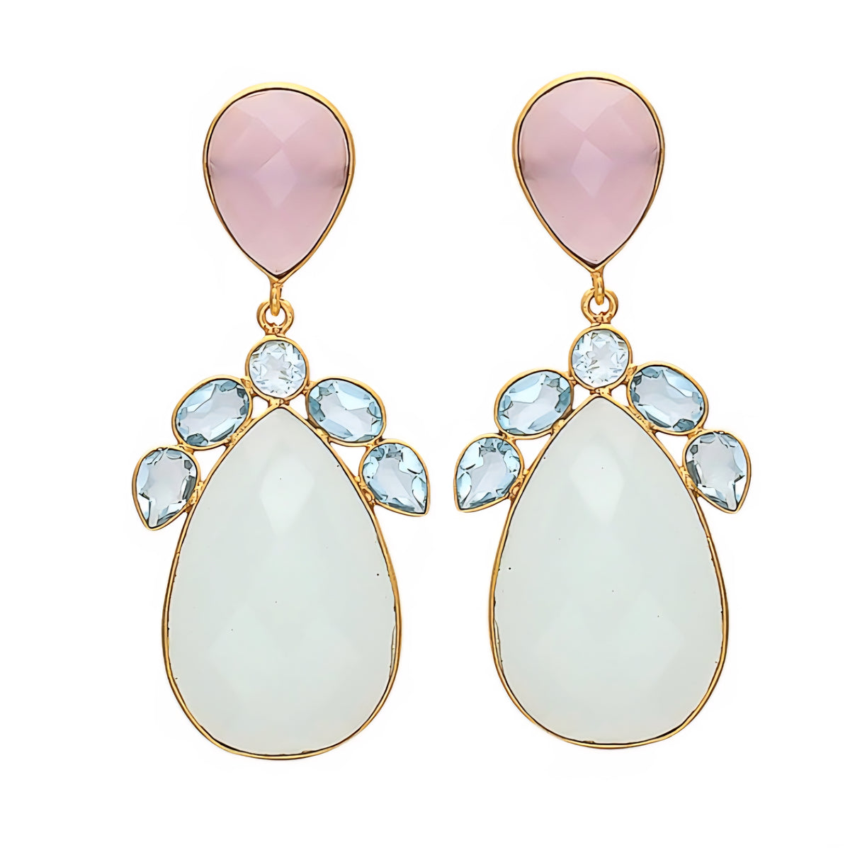 Ohrhänger Tricolor vergoldet