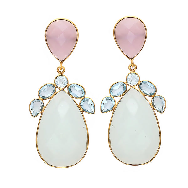 Ohrhänger Tricolor vergoldet