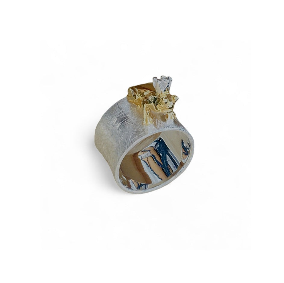 Fingerring Silber Frosch