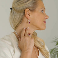 Wechsel-Anhänger Achat pink mit oder ohne Kreolen