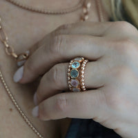 Fingerring Steinmix Roségold