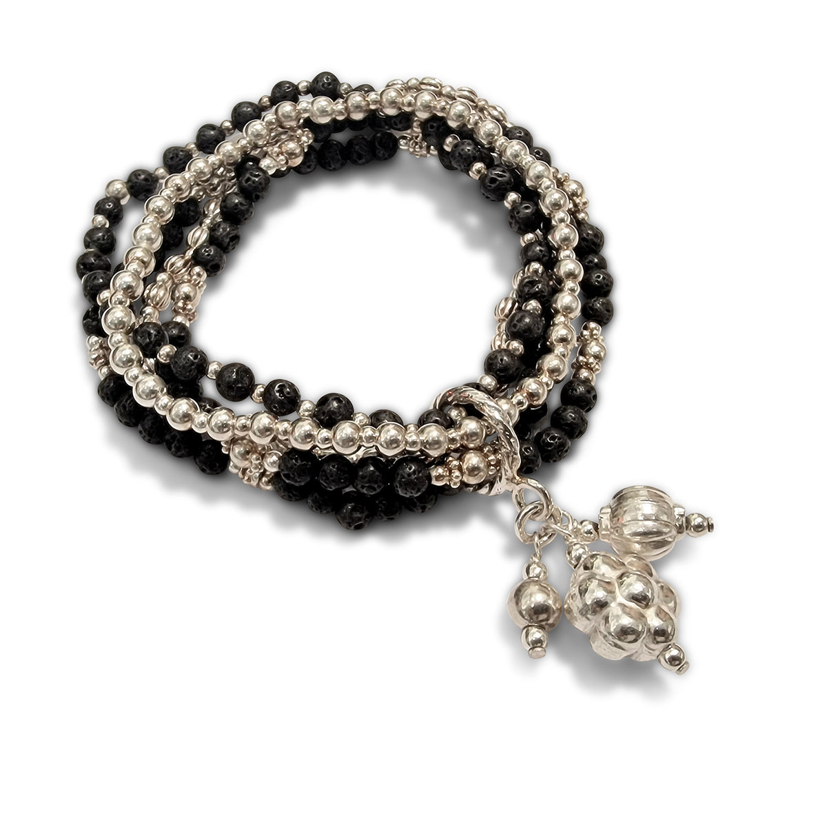 Armband Silber/Lavastein