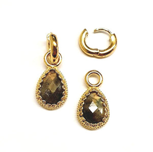 Wechsel-Anhänger Labradorit mit oder ohne Kreolen