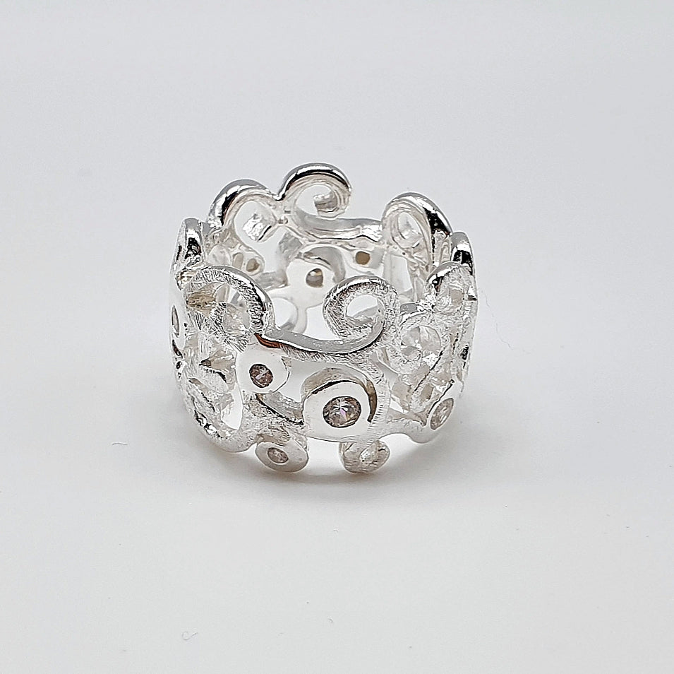 Fingerring Silber/Zirkonia