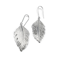 Feder-Ohrhänger silber und gold