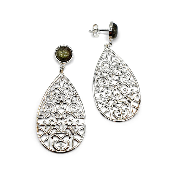 Ohrhänger Silber/Labradorit