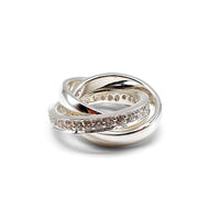 Fingerring Silber/Zirkonien
