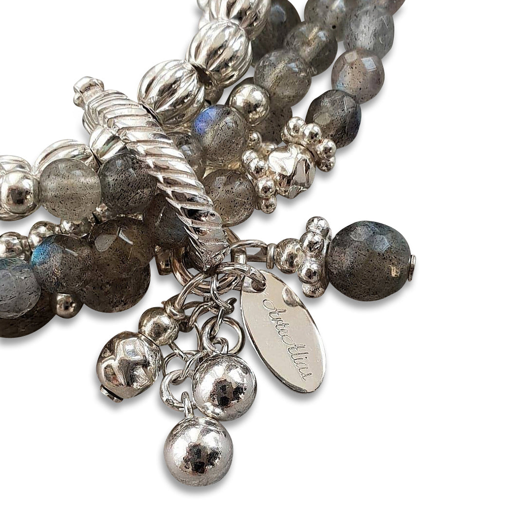 Armband-Set Silber / Steinmix