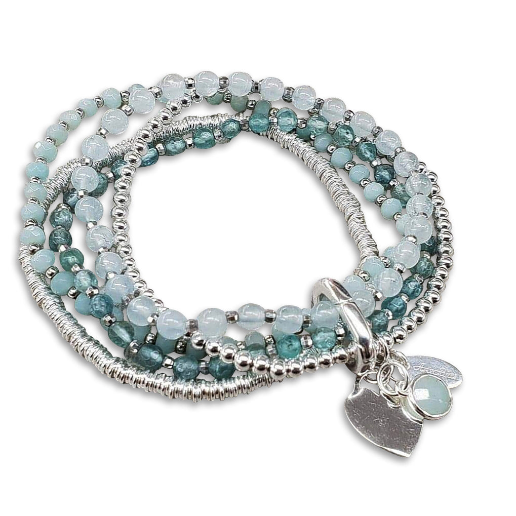 Armband-Set Silber/Steinmix