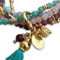 Armband-Set Steinmix/Gold