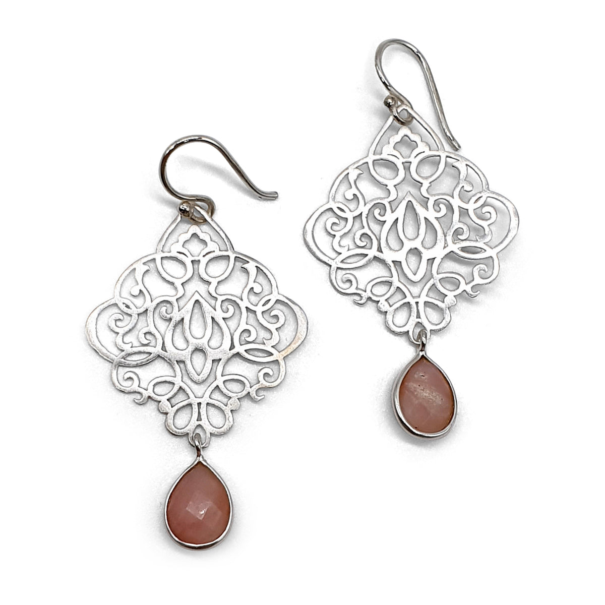 Ohrhänger Oranger Mondstein