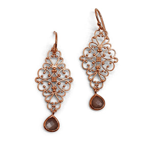 Ornament-Ohrhänger Rosévergoldet (2 Farben)