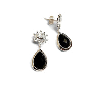 Ohrhänger Lotusblume silber (9 Farben)