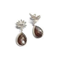 Ohrhänger Lotusblume silber (9 Farben)