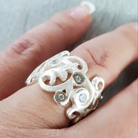 Fingerring Silber/Zirkonia