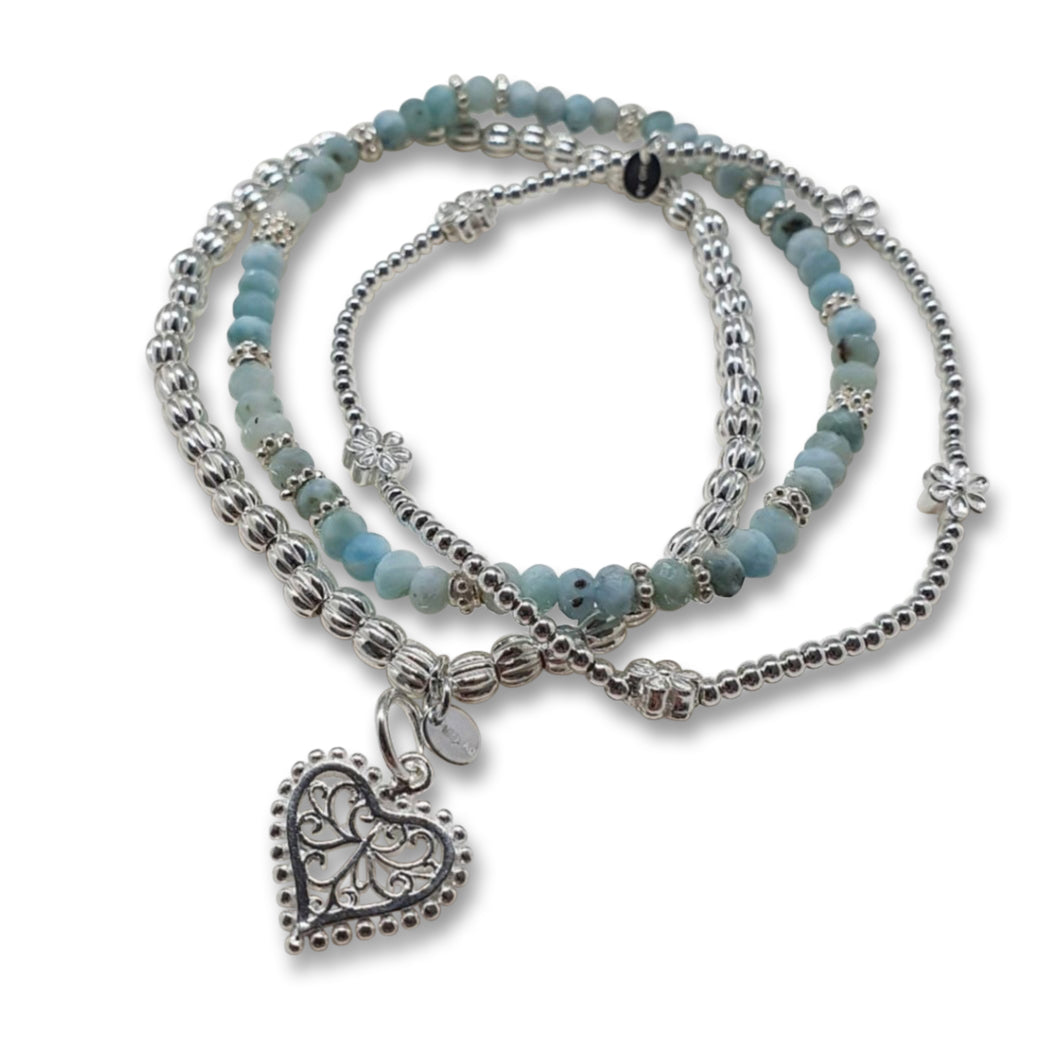 Armband-Set Larimar