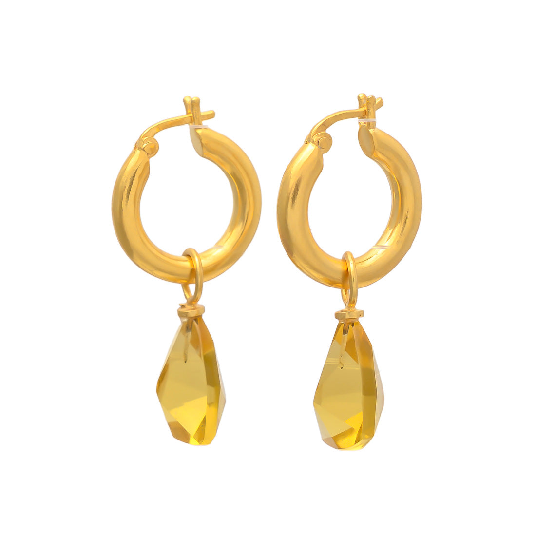 Ohrhänger Citrin vergoldet