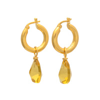 Ohrhänger Citrin vergoldet