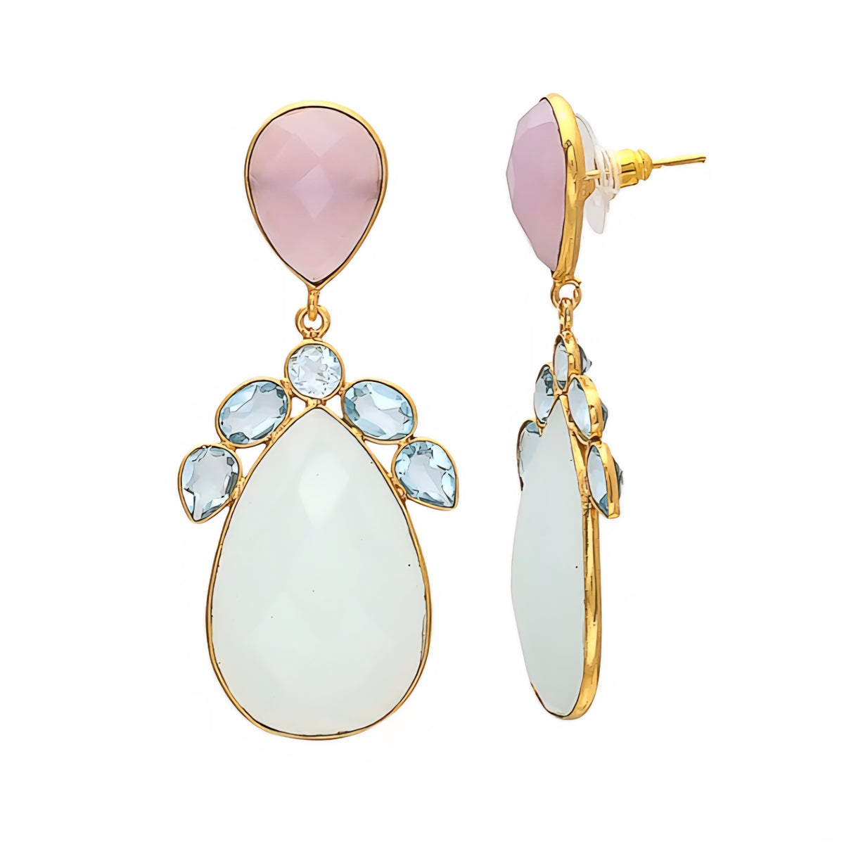 Ohrhänger Tricolor vergoldet