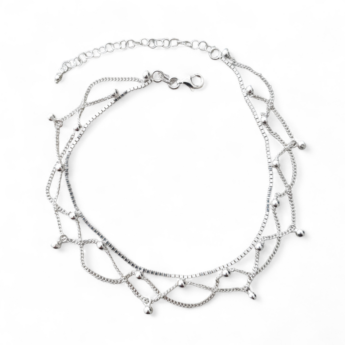 Silver anklet