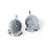 Boho silver earrings